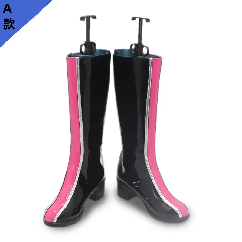 Anime KPop Dämon Hunter Rumi Cosplay Schuhe HUNTR/X KPop Idol Rumi Schuhe Stiefel Outfit Für Hallowmas Party Erwachsene frauen Männer