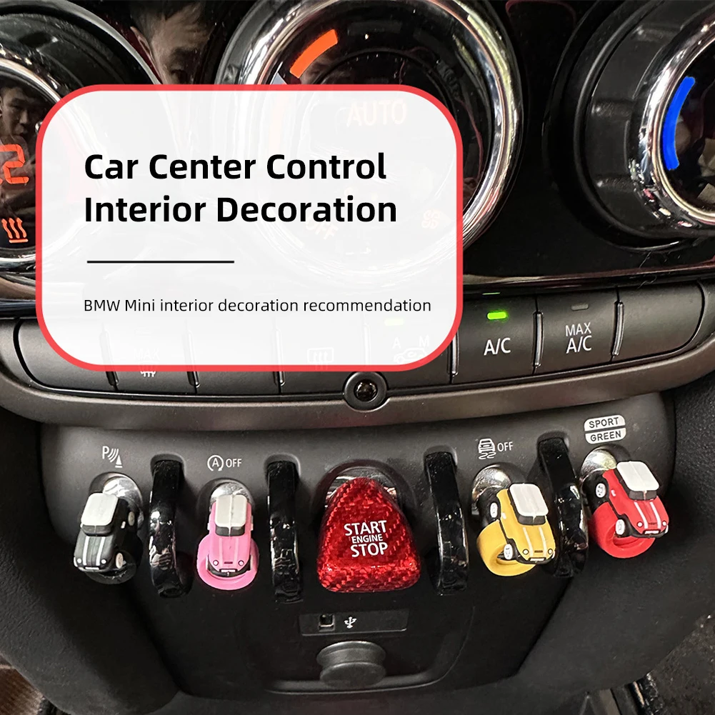 Auto Interior Accessories Dashboard Ornaments Central Control Silicone Car Model Decor For BMW MINI Cooper Sticker F56 Cooper