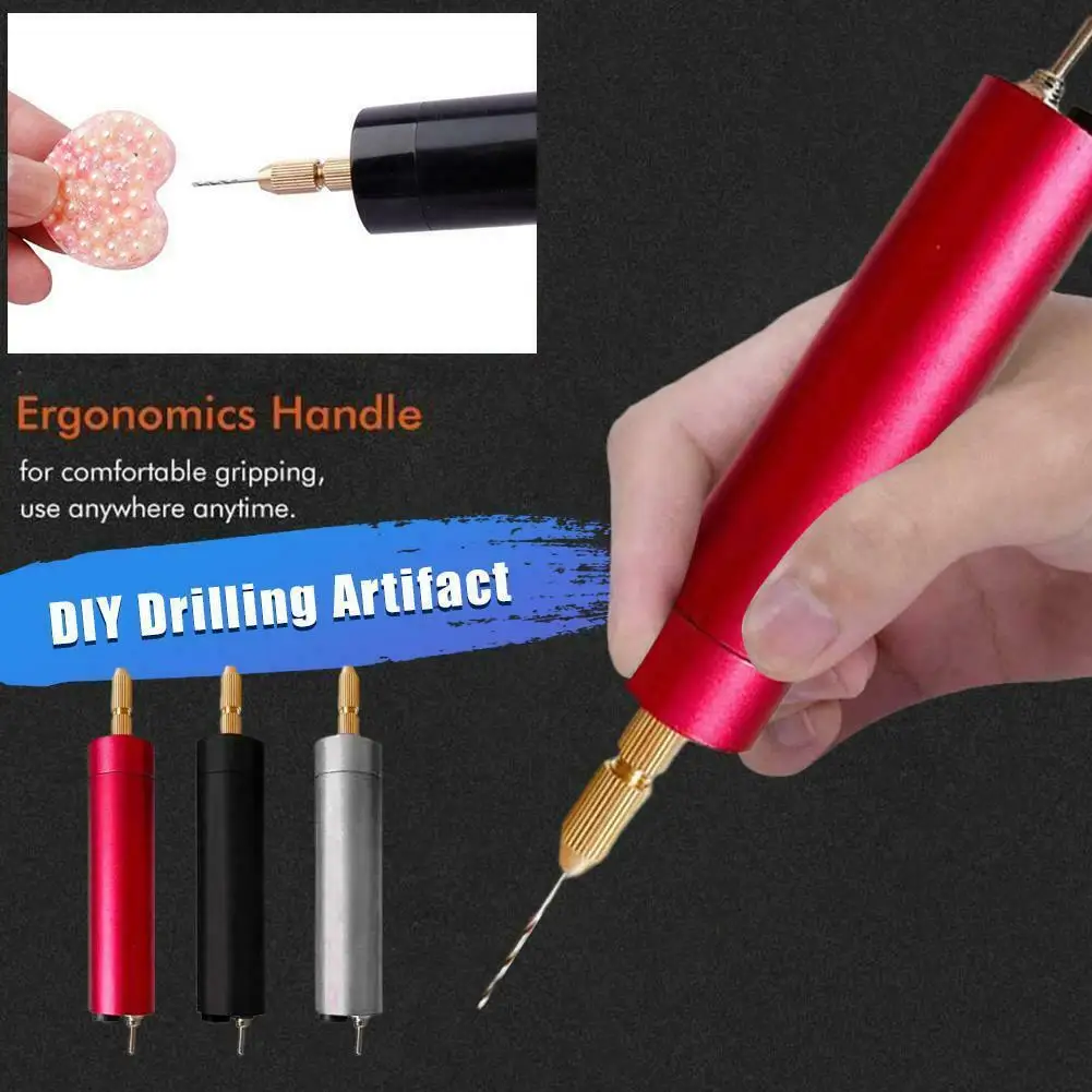 DIY Mini Electric Drill Handheld Drill Bits Kit Epoxy Resin Jewelry Making Wood Craft Tools 5V USB Plug Screwdriver Tool Kit