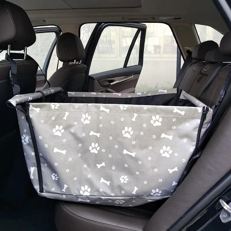 Car Dog Carrier Folding Car Seat Pad Safe Outdoor Carry Bag Car Travel Accessories Waterproof Back Seat Bag Basket for Large Dog