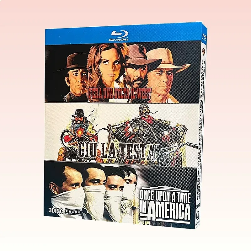 High Definition Adventure Drama Sergio Leone The Past Trilogy 3-Disc Box Set with Chinese Subtitles BD Blu-ray Disc