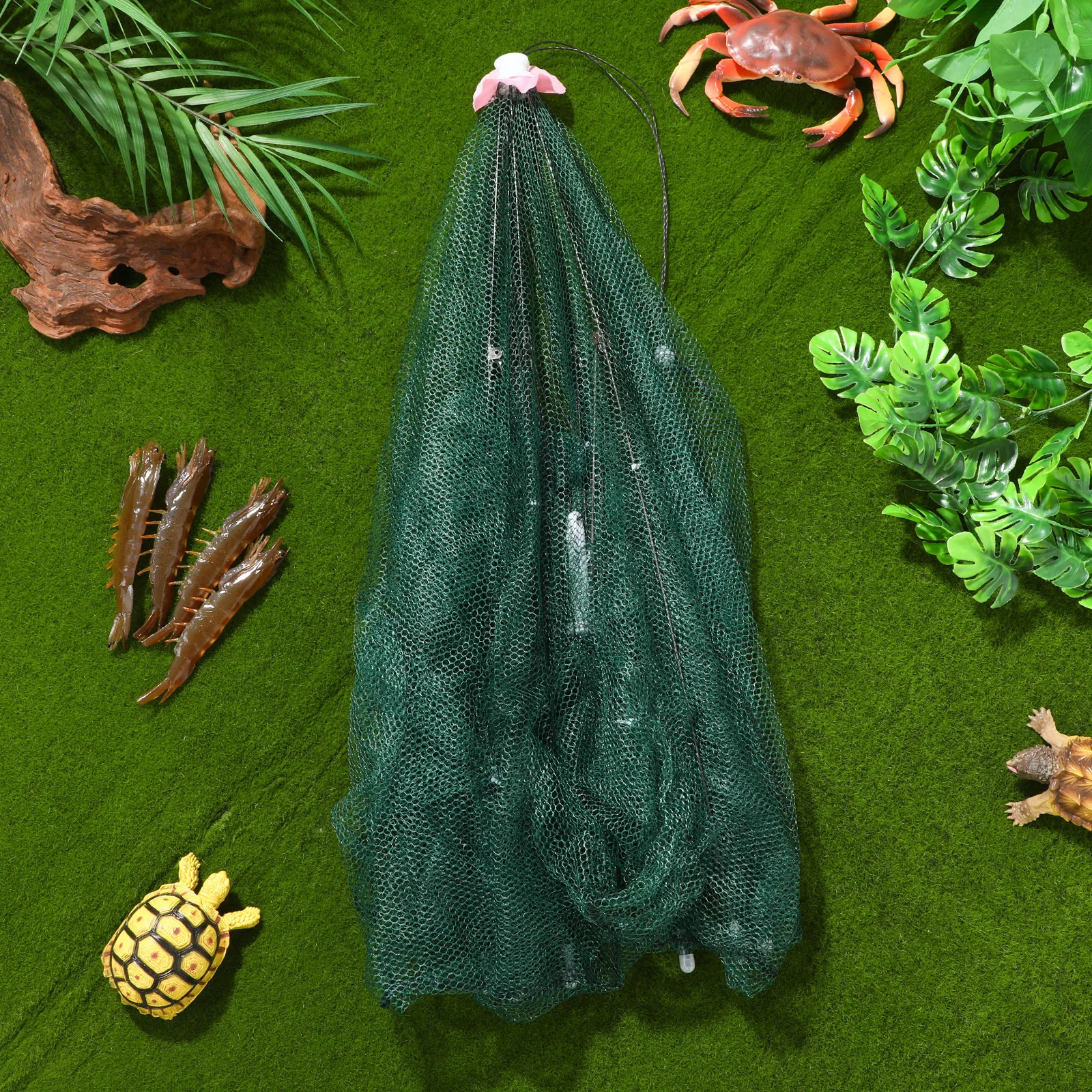 

Foldable Crab Net Trap Six Entrance Umbrella Design Steel Wire Durable Landing Net for Shrimp Crawfish Lobster Minnow Fishing