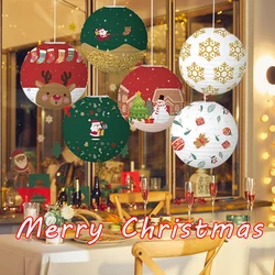 Hanging Lantern Chinese Paper Ball Lampion Christmas Festival Decoration Accessories Santa Xmas Gift Craft Decor Christmas Tree