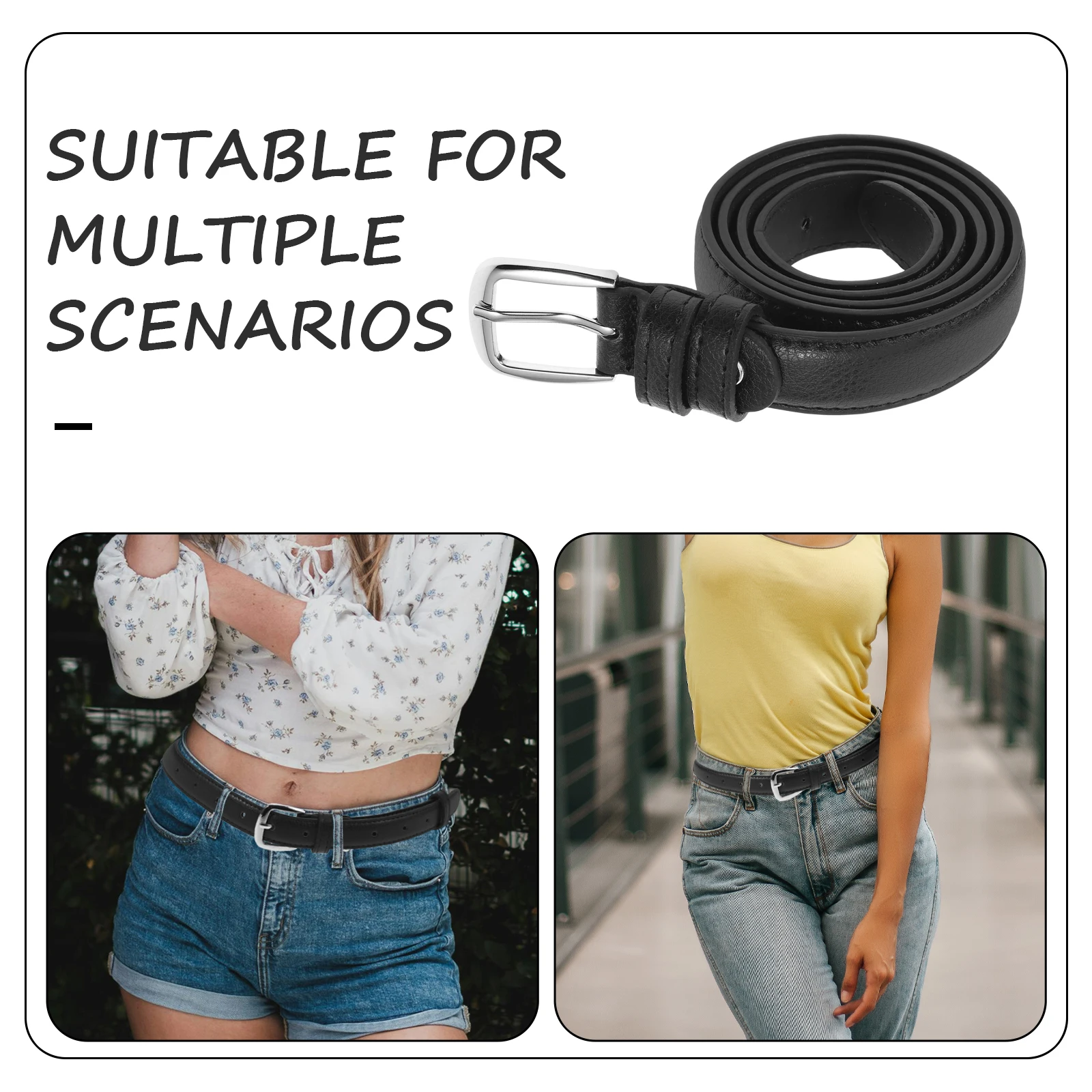 

Needle Buckle Decorative Pu Wide Vintage Waist Belt for Women Men Elastic Dress Belt Ladies Pants Accessory