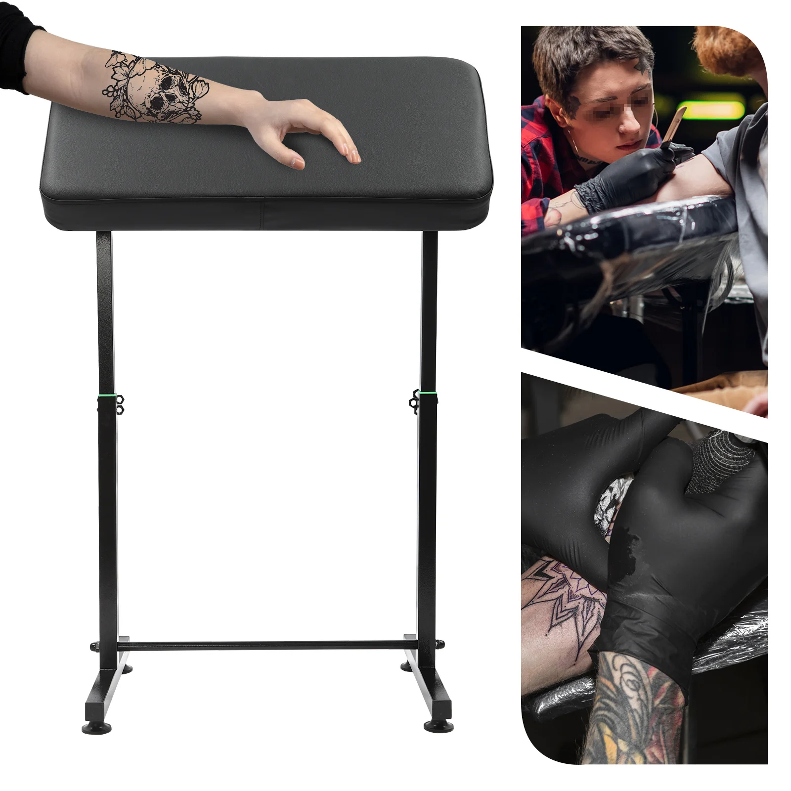 حامل مسند ذراع الوشم قابل للدوران 180 ° مسند الذراع حامل معصم الساق 27.2-40.2 بوصة ارتفاع قابل للتعديل لوحة كبيرة الحجم مسند الذراع قوس #3