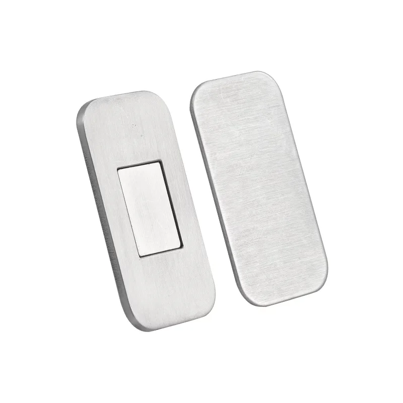 2 Sets Ultra-Thin Stainless Steel Magnetic Cabinet Door Latch, No-Drill Mount for Cabinets, Wardrobes and Drawers
