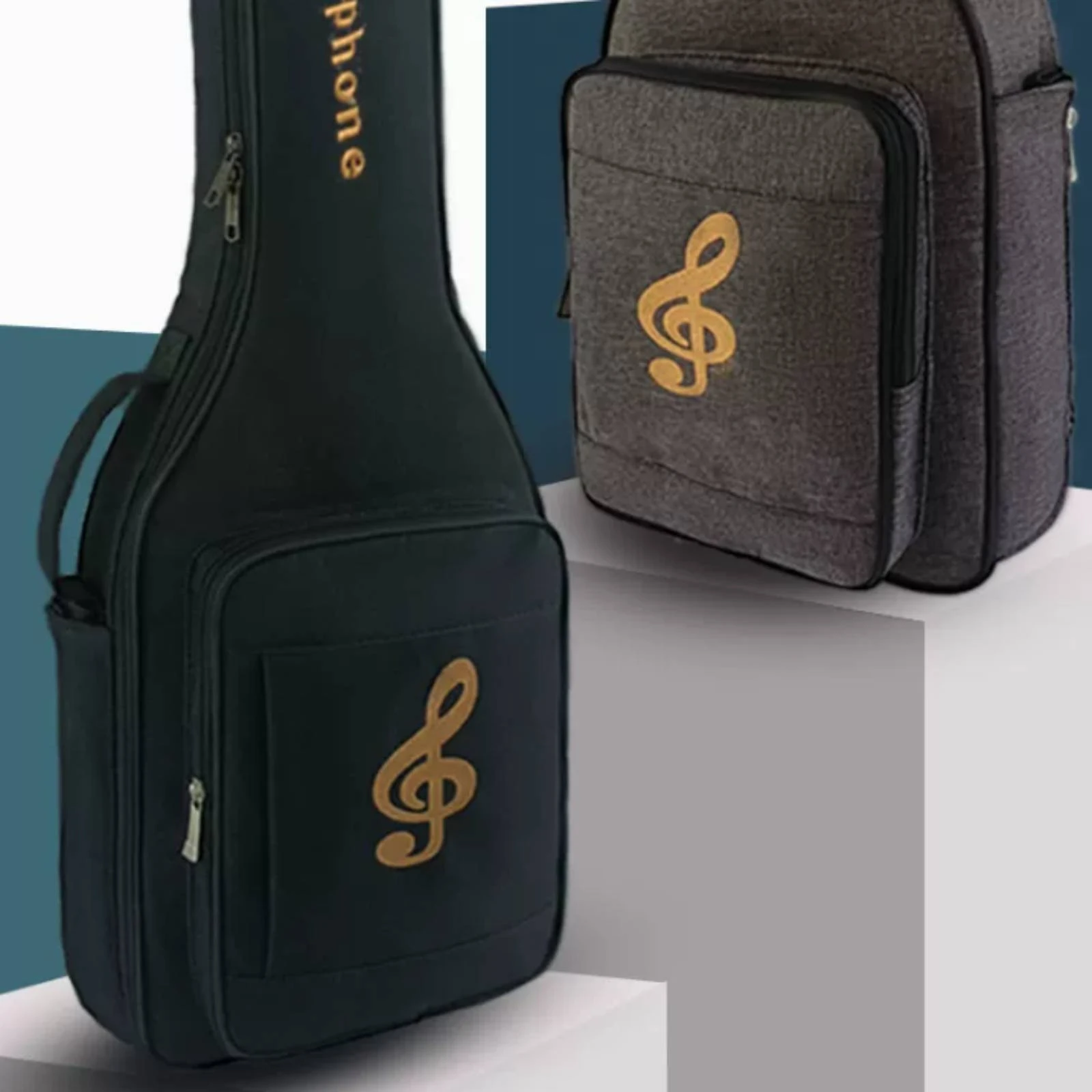 Aerophone Bag Thickened Aerophone Case with Backpack Straps Alto Saxophone Backpack Case Long-Lasting for Musicians, Travel