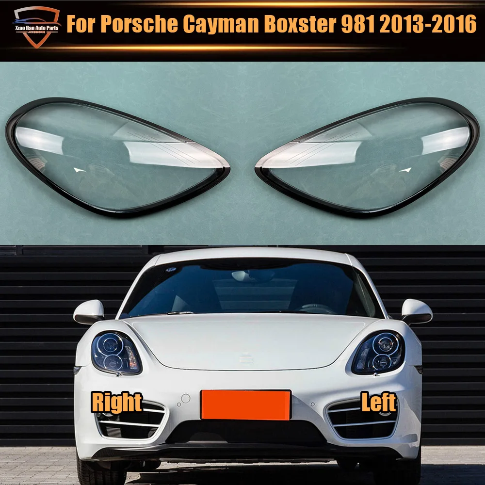 Headlamp Transparent Lampshade Shell Masks Headlight Cover Lens Plexiglass For Porsche Cayman Boxster 981 2013 2014 2015 2016