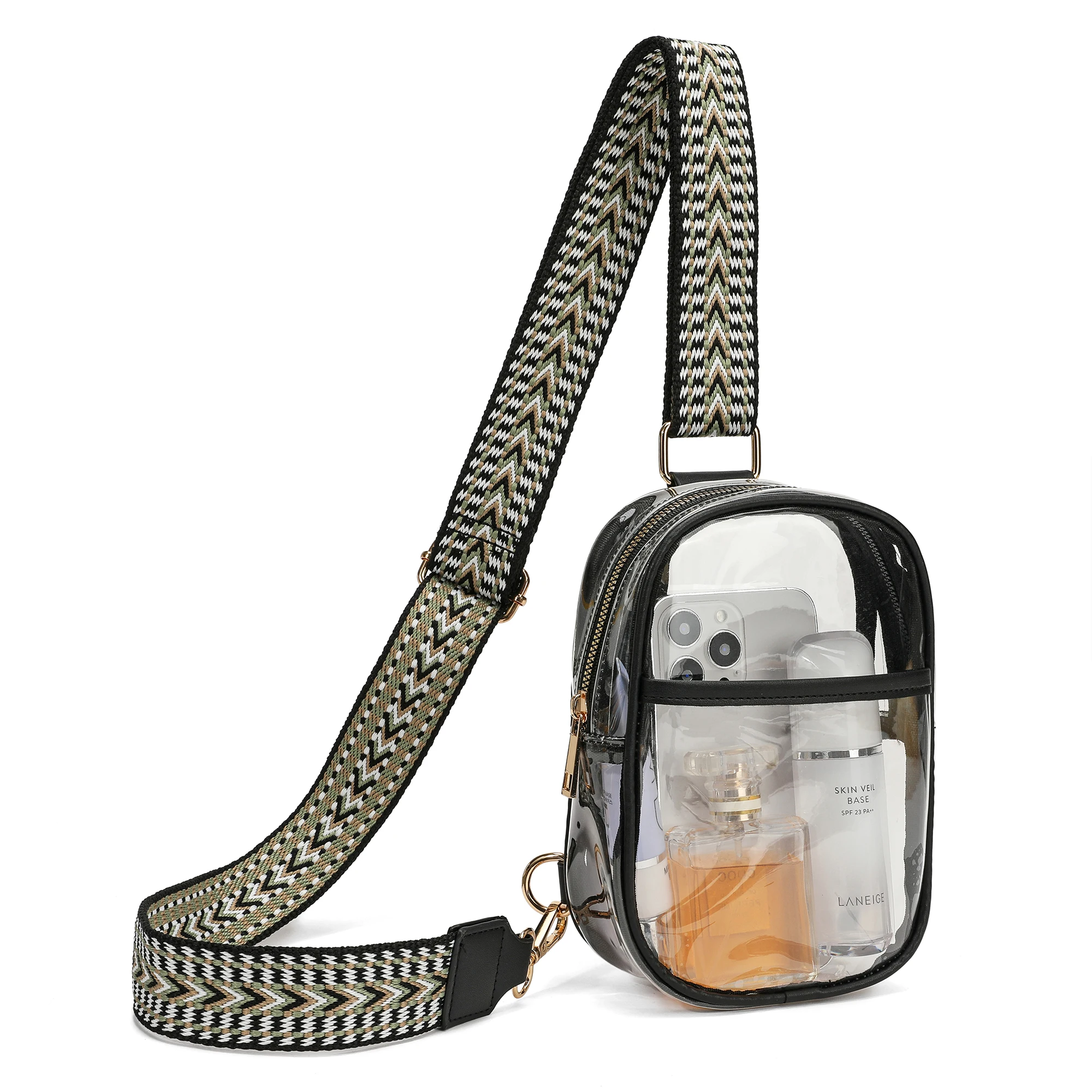 

Clear Bag for Stadium Events Women's Clear Purses for Women Stadium Crossbody Bag Cute Chest Bag For Brithday Gift