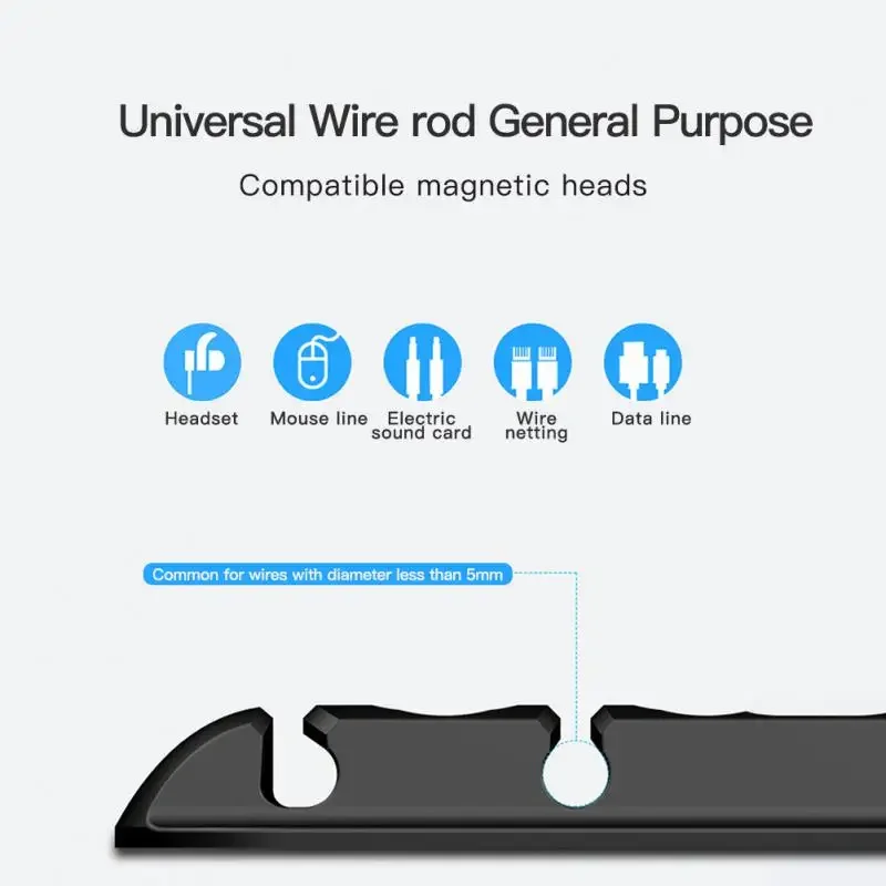 in 1 Cable Organizer & Magnetic Plug Box Silicone USB Cable Winder Flexible Cable Management Clips for Mouse Earphone Holder