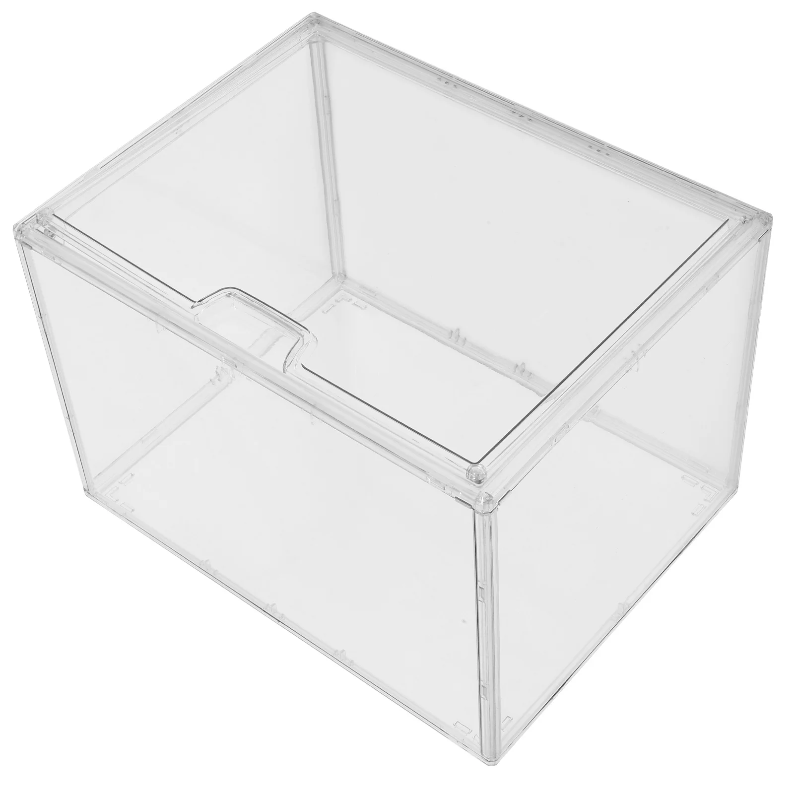 

1pcs Clear Bread Box 12L Acrylic Stackable Kitchen Bread Container Countertop Storage Organizer For Home Bakery Shop Use