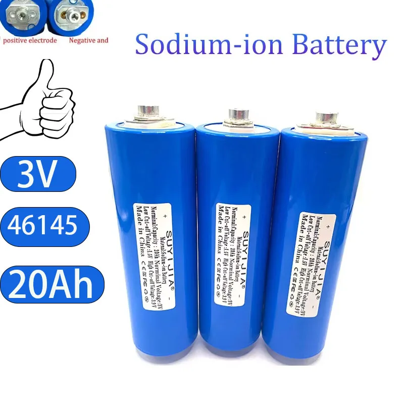 Original 46145 Sodium Ion Battery 3V 20Ah 10C Continuous Discharge 3000 Cycles for Power Tool Tram Energy Storage System