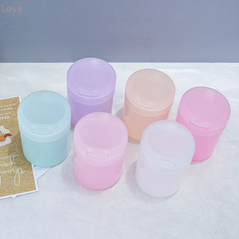 [L&P] منظم كرات القطن وسادات قطنية للأظافر كوب تخزين مع غطاء مشبك لمزيل طلاء الأظافر مسحات قطنية أدوات مانيكير