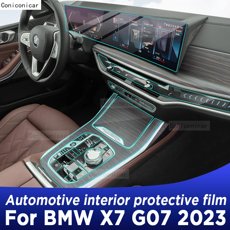 

For BMW X7 G07 2023 Gearbox Panel Navigation Automotive Interior Screen TPU Protective Film Cover Anti-Scratch Accessories