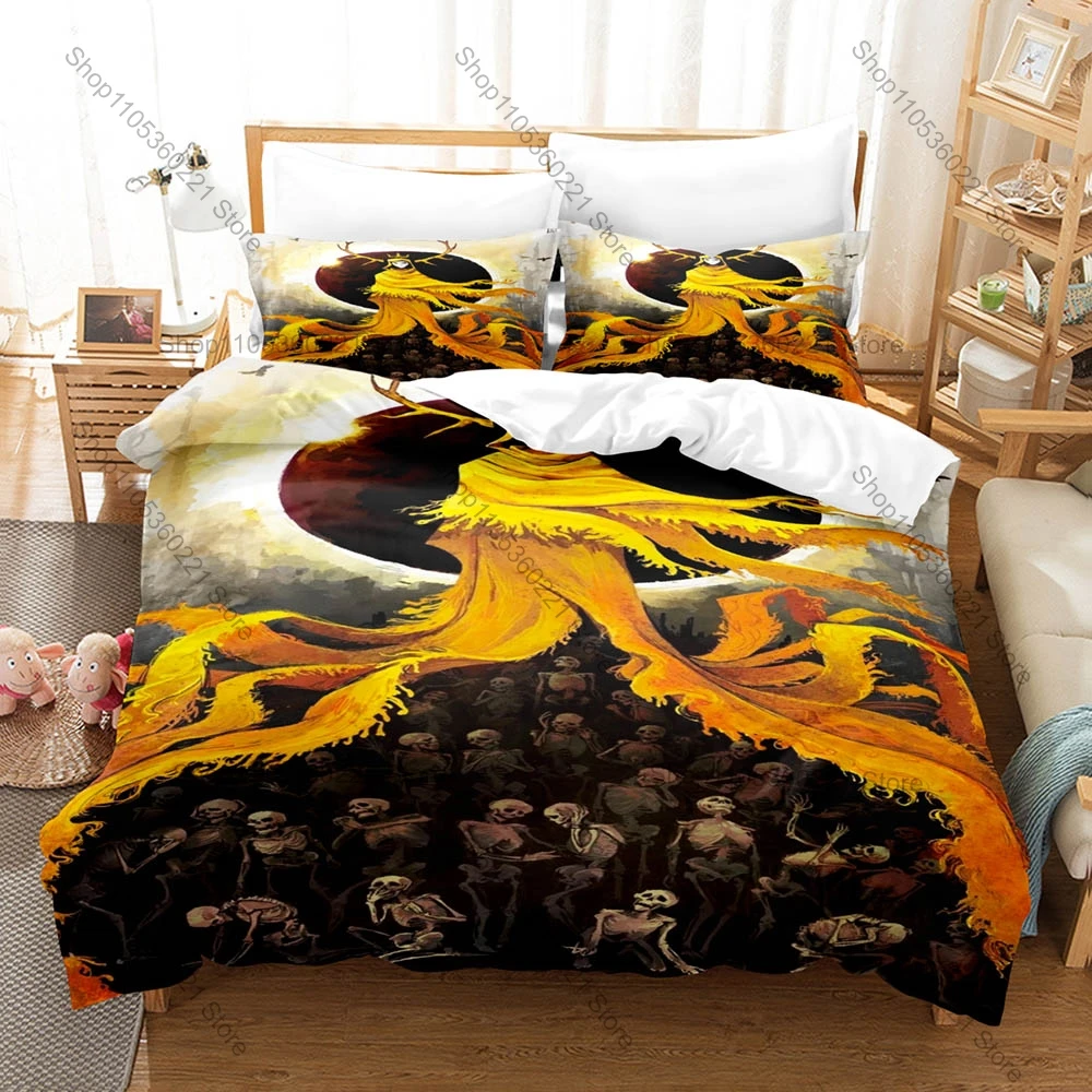 True Detective The King In Yellow Print Duvet Cover + 2 Pillowcases Weird Horror Fiction Themed Bedroom Bedding Kawaii Gift