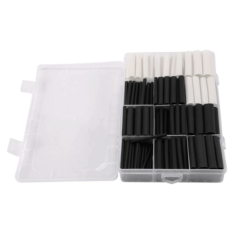 Kit di tubi termorestringenti 3:1 da 300 pezzi con colla Tubi a doppia parete 2.4/3.2/4.8/6.4/7.9/9.5/12.7Mm Manicotto foderato adesivo