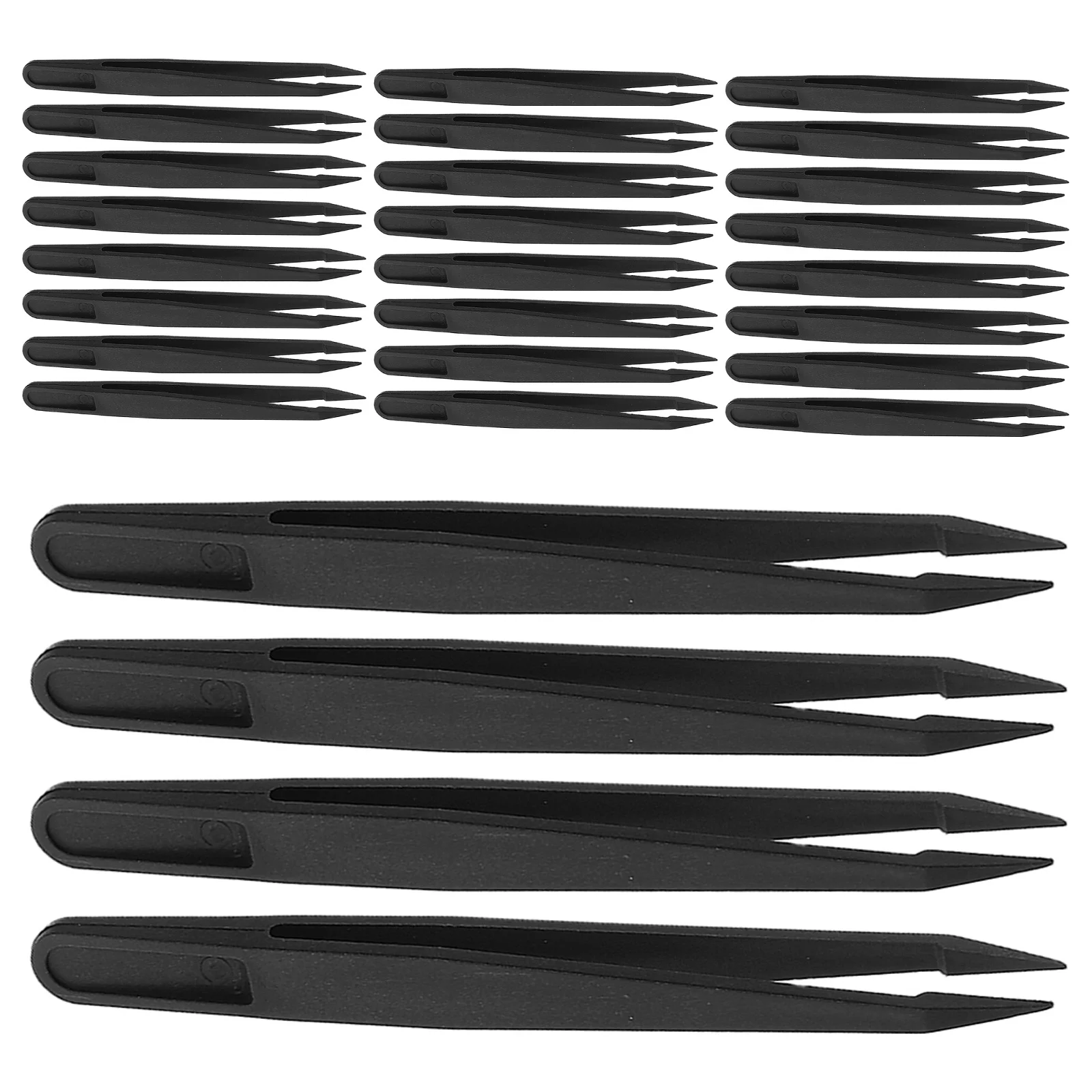 30 Stuks Kinderen Plastic Pincet Rechte Tip Crafting Kralen Gereedschap voor Sieraden Maken Voorschoolse Fijne Motoriek Wetenschap