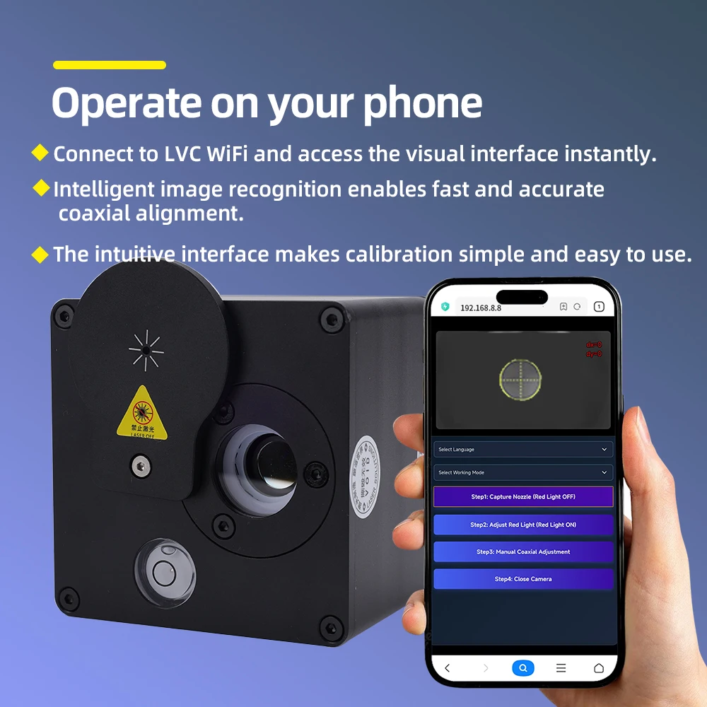 Axrayser Laser Nozzle Coaxial Calibrator Visual Alignment Instrument Fast Portable Laser Cutting Nozzle Centering Checking Tool