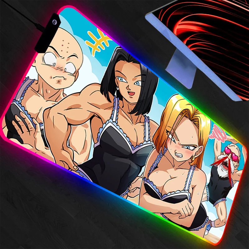 

LED Dragon Ball Mouse Pad Gamer Large XXL Tablet Varmilo Keyboard Carpet Backlight Gaming Accessories RGB Mousepad Durable