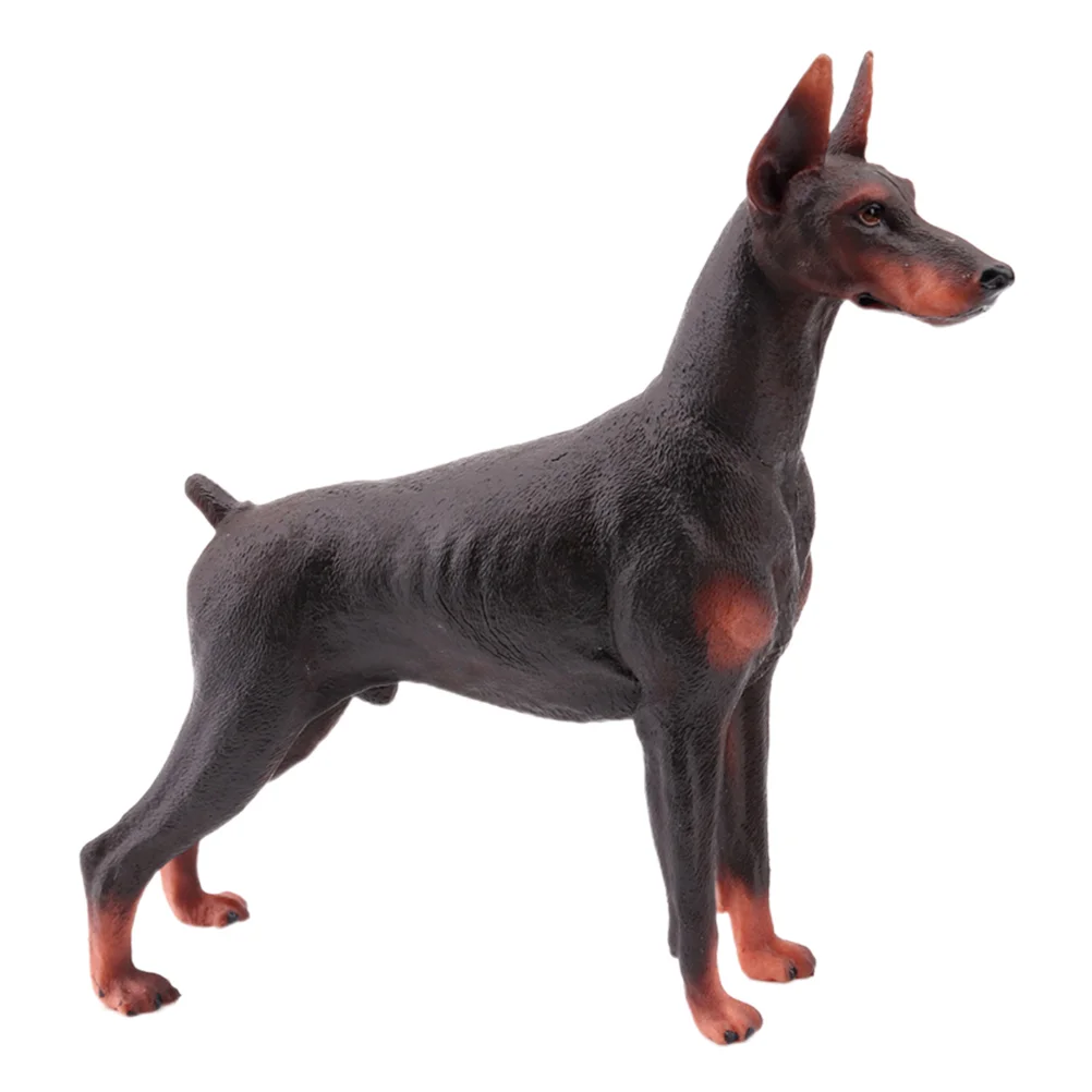 

1PC Realistic Home Office Car Dog Decor Dog Model nament Perfect Gift Simulation Dobermann Model for Family Friends