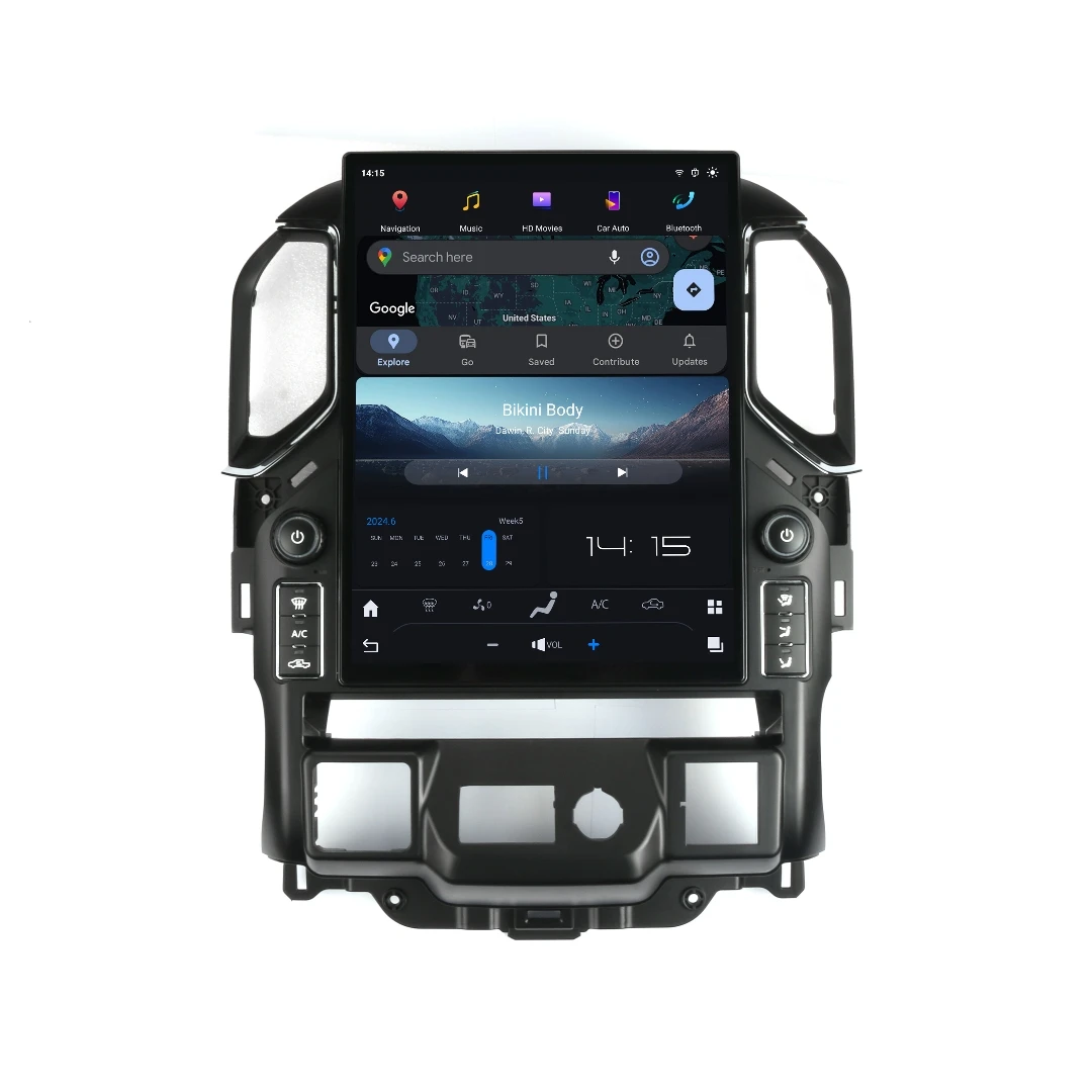 หน้าจอ 15.6 นิ้วAndroid 13 สําหรับChevrolet Silverado GMC 2019-2023 วิทยุอัตโนมัติรถGPS Player Navigation Head Unitมัลติมีเดีย