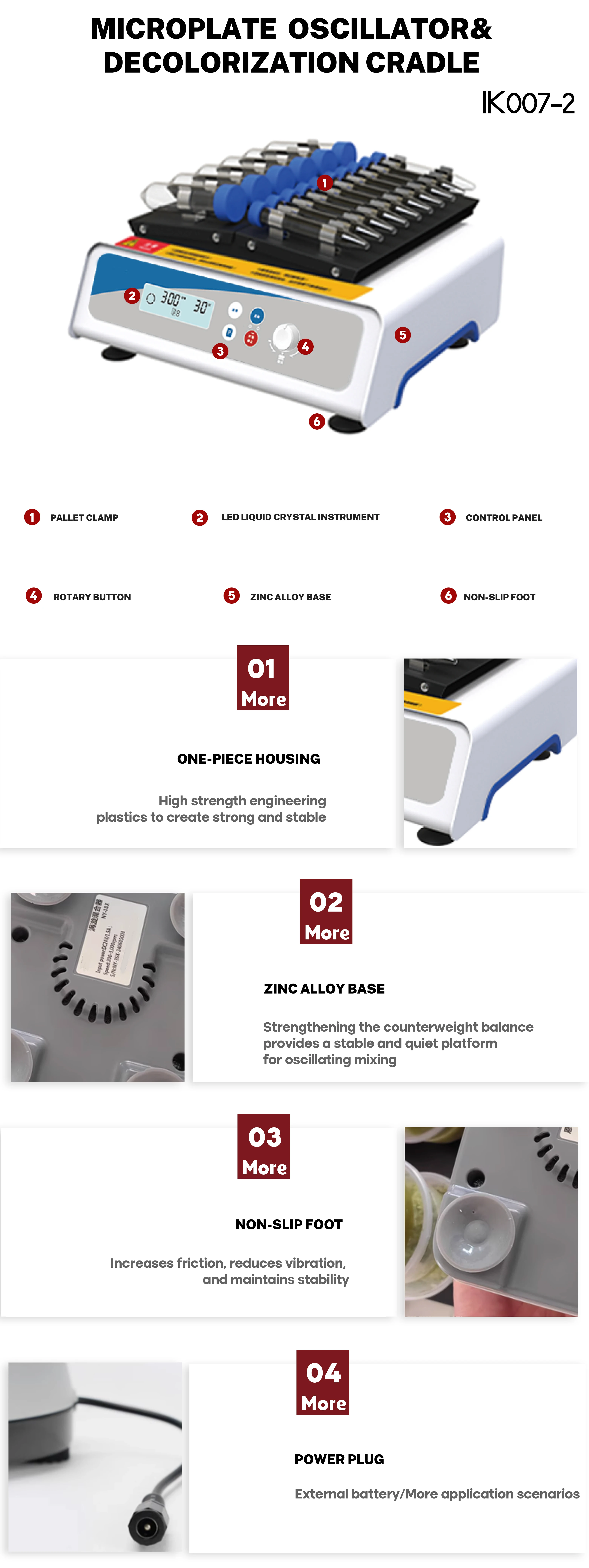 4.5kg Loading Digital High Quality Oscillator Orbital Shaker Laboratory 500RPM
