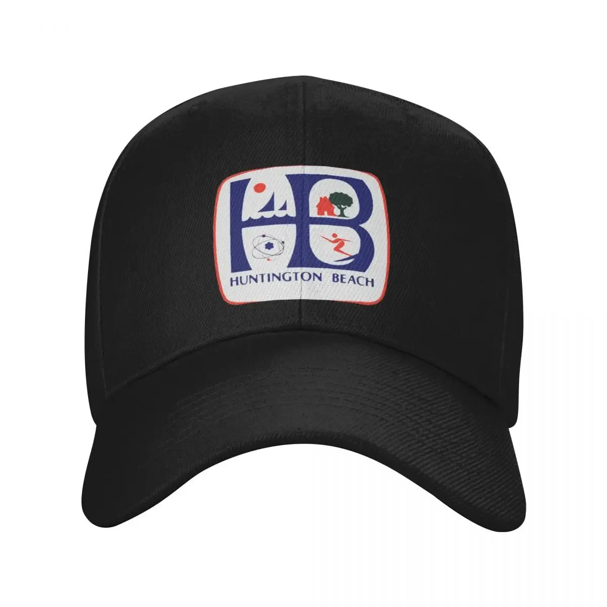 Coat of arms of Huntington Beach, California USA Baseball Cap Trucker Cap Rugby Wild Ball Hat Women Men's