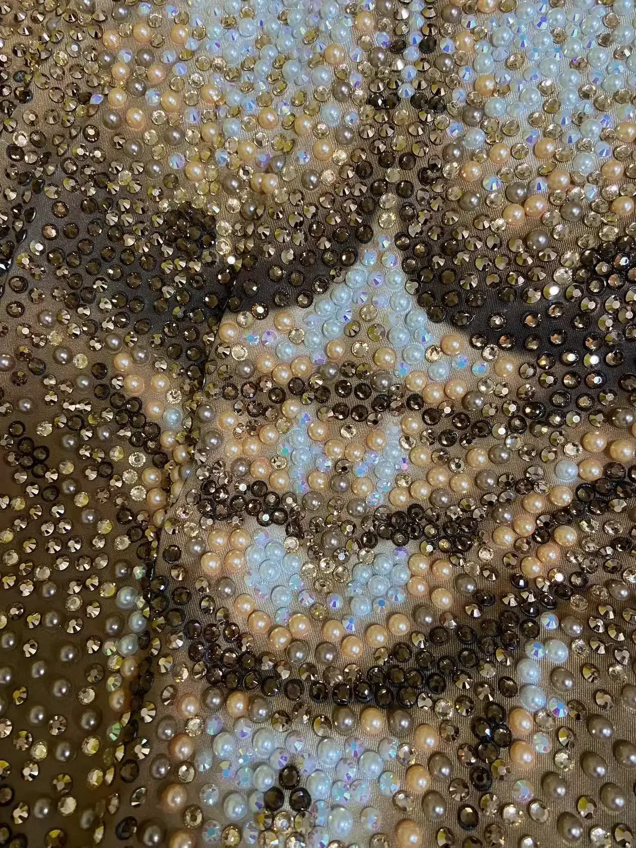 Luxurious Full Pearls Rhinestones Jumpsuit for Men Elastic Leotard Sexy DJ Nightclub Outfit Performance Dance Costume Stage Wear