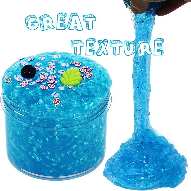 70ml Butter Fluffy Slime Soft Antistress Foaming  Glue Toy Decompression DIY Making Slime Kit Stress Relief Colorful Crystal Mud