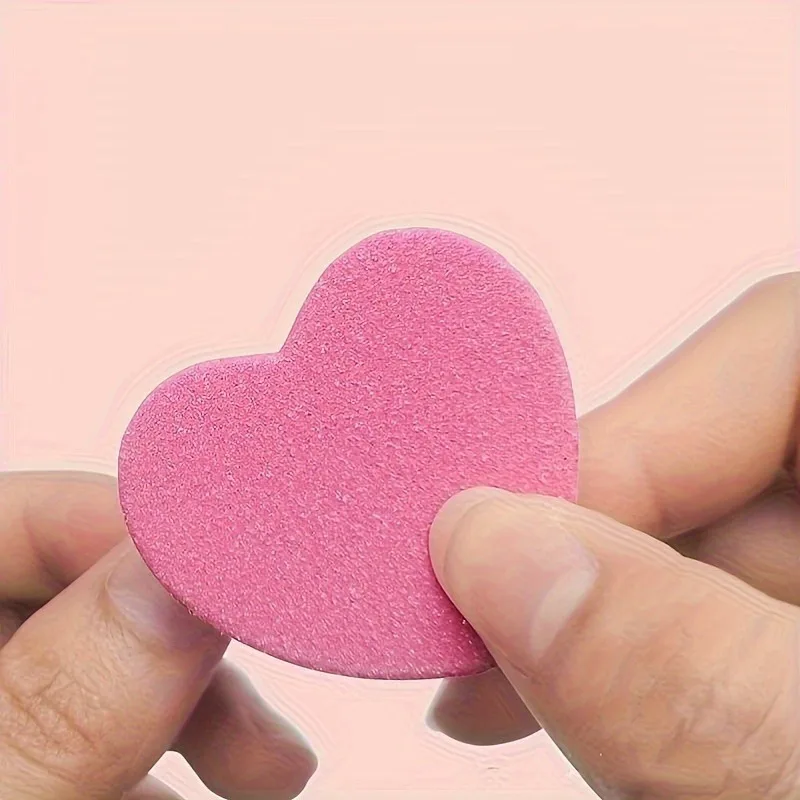 12-teiliges Set Rosa Glitzer-Nagelpflegeset - Herzförmiger Buffer, Kristallstab und Doppelseitige Feile für Nagelkunst und Pediküre – Detail 4