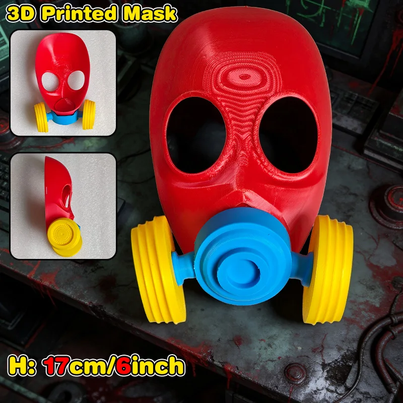 Réplica de máscara de gas impresa en 3D, accesorio de cosplay para juegos de terror, disfraz de Halloween para fanáticos y niños, regalo de cumpleaños, recuerdo de fiesta