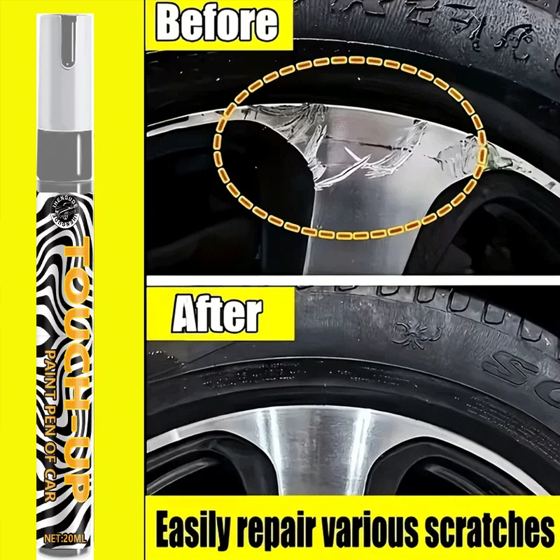 20G Chrome Plating Touch-Up Pen for Quick Repair of Aluminum Alloy Wheel Hub Scratches Instant Wheel Refurbishment Tool