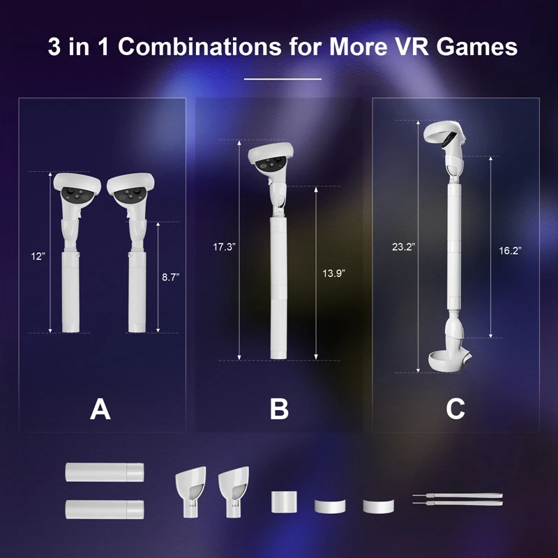 Beat Saber Handles Controller For Oculus Quest2 Lightsaber RGB Light Tube Games Handle VR Accessories