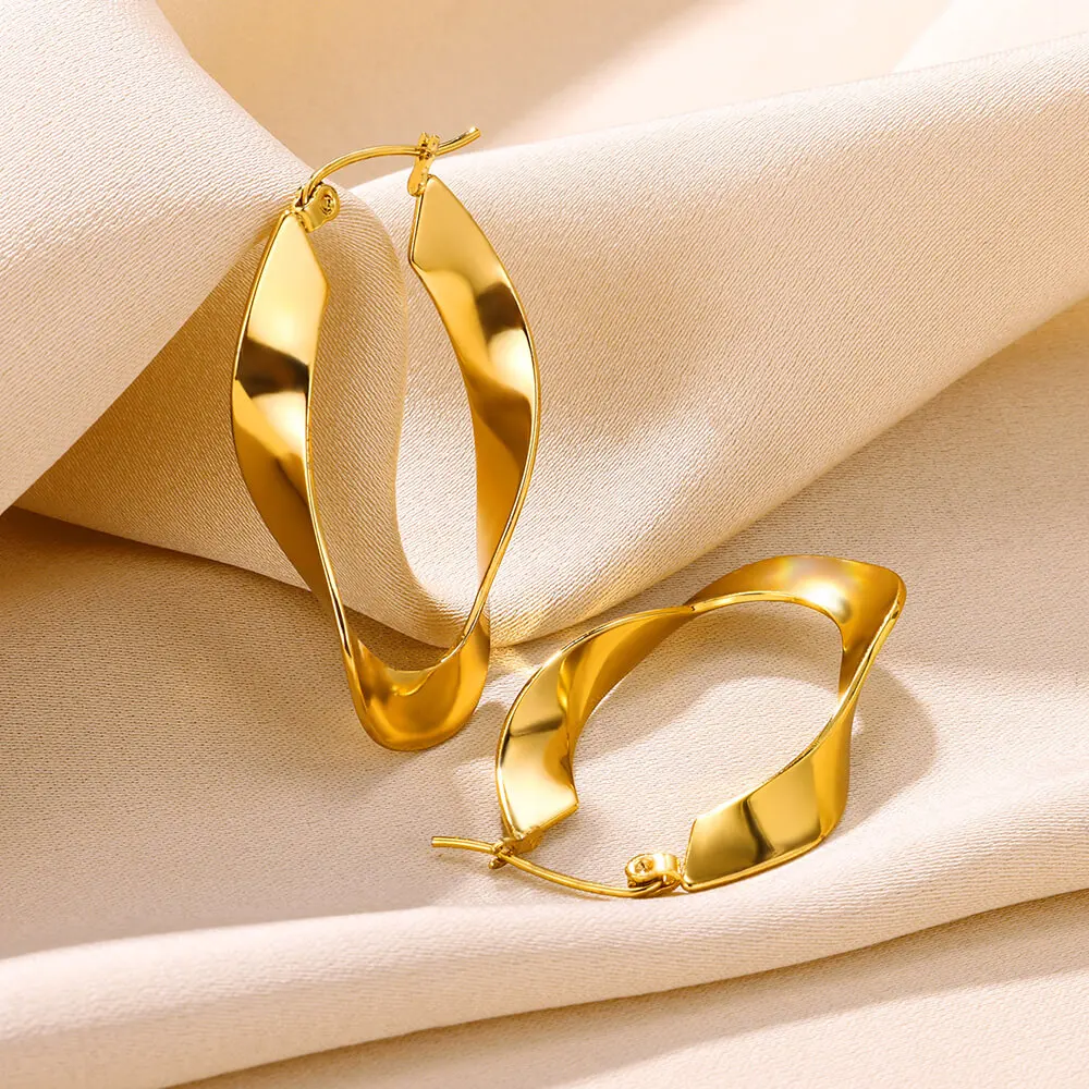 2023 New Fashion Stainless Steel Earrings For Women Unique Design Geometric Retro Irregular Earrings Jewelry Gifts Wholesale