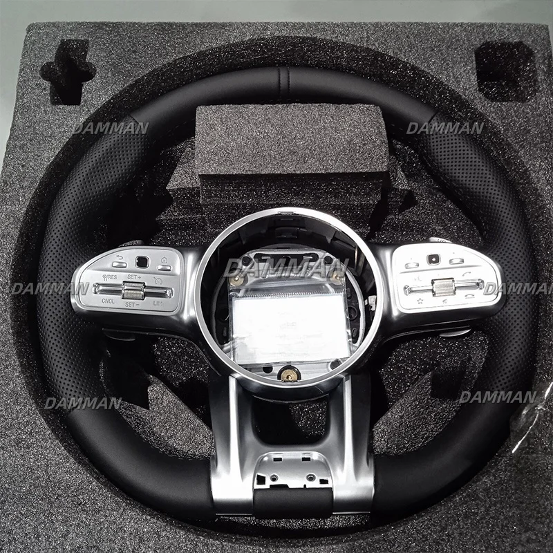 Leather Steering Wheel For Mercedes-Benz AMG W204 W205 W212 W222 W221 W213 W218 W447 W463 W464 cls glc gle gls glk A/B/C/E/S/G/V