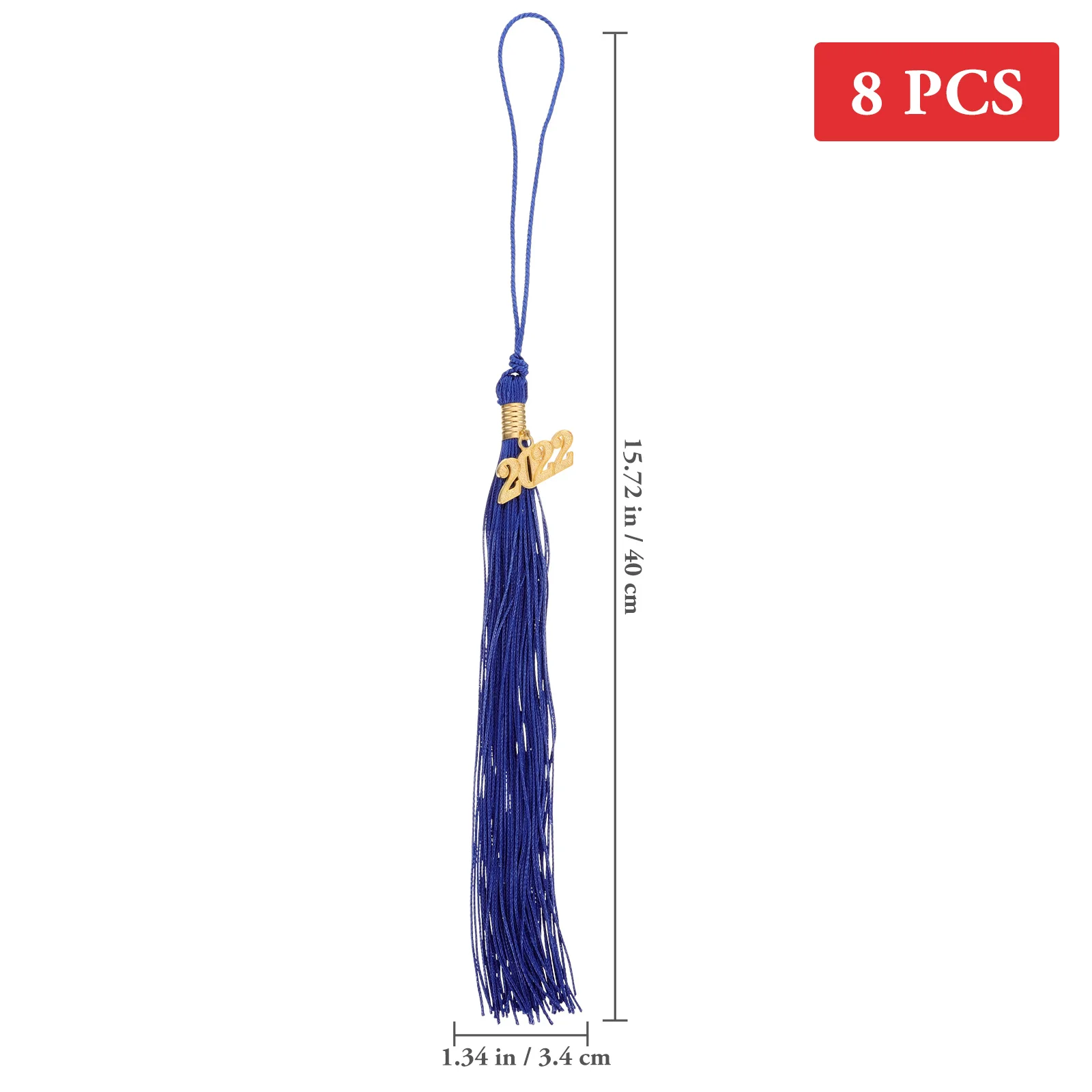 

8 pcs Graduation Tassel 2022 Charm Hat Decorations Lightweight Durable Party Accessories Bachelor Cap Souvenir Polyester