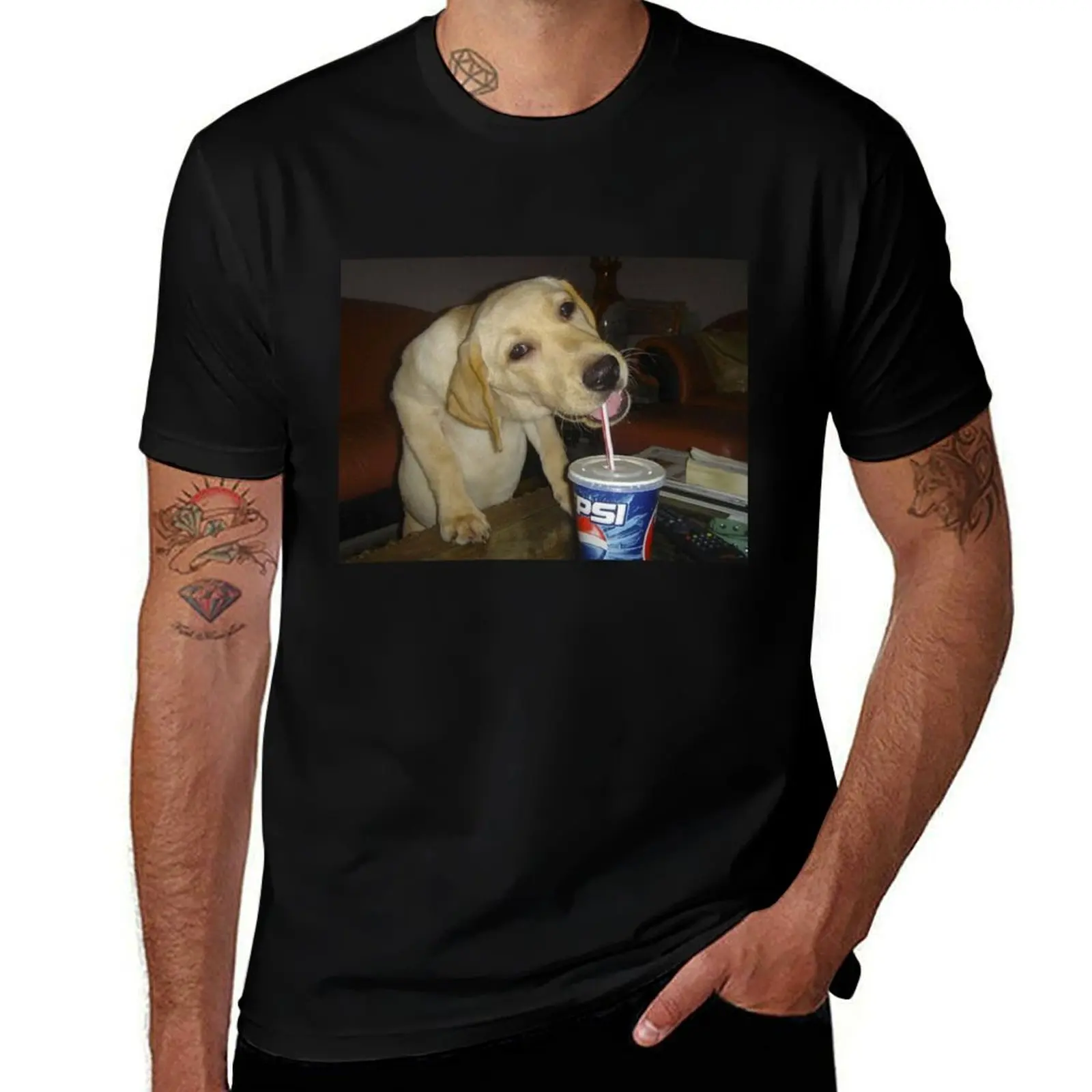 

pepsi funny cotton for slim t man t with dog for shirts shirts pepsi dog the fit T-Shirt man