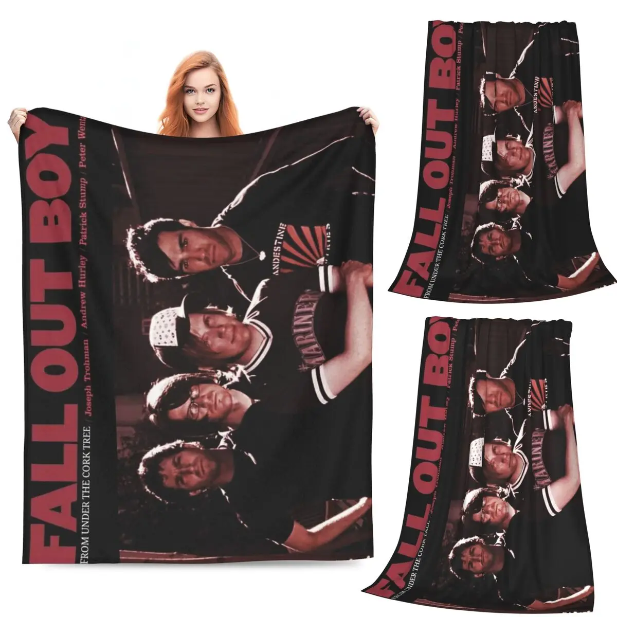 

Fall Out Boy Blankets Fleece Sofa Throw Blanket Multi-function for Couch Bedding Office Throws Bedspread Quilt