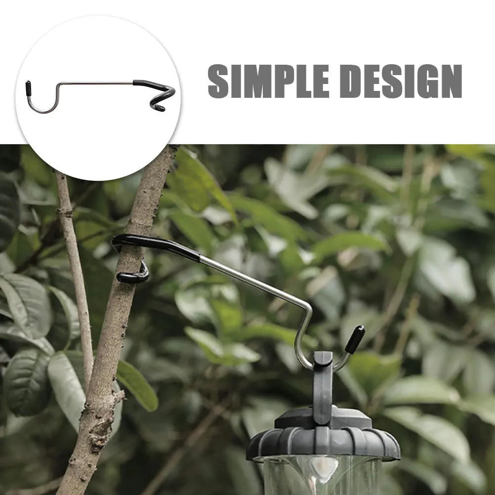 

3pcs Camping Lamp Pole Hooks S Shape Tent Light Metal Hook Hanger Durable Outdoor Hanging Holder For Camping Travel Hiking