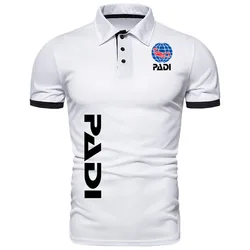 2024 New Men's Solid Color Short Sleeved Scuba Driver Padi Summer Casual Lapel Shirt Breathable T-Shirt Fashion Comfortable Polo