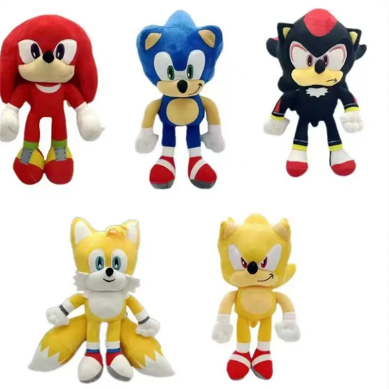

2026 Hot Selling About 30CM High Quality Sonic Plush Toy Hedgehog Knuckles Tails Cute Cartoon Soft Stuffed Doll Birthday Gift