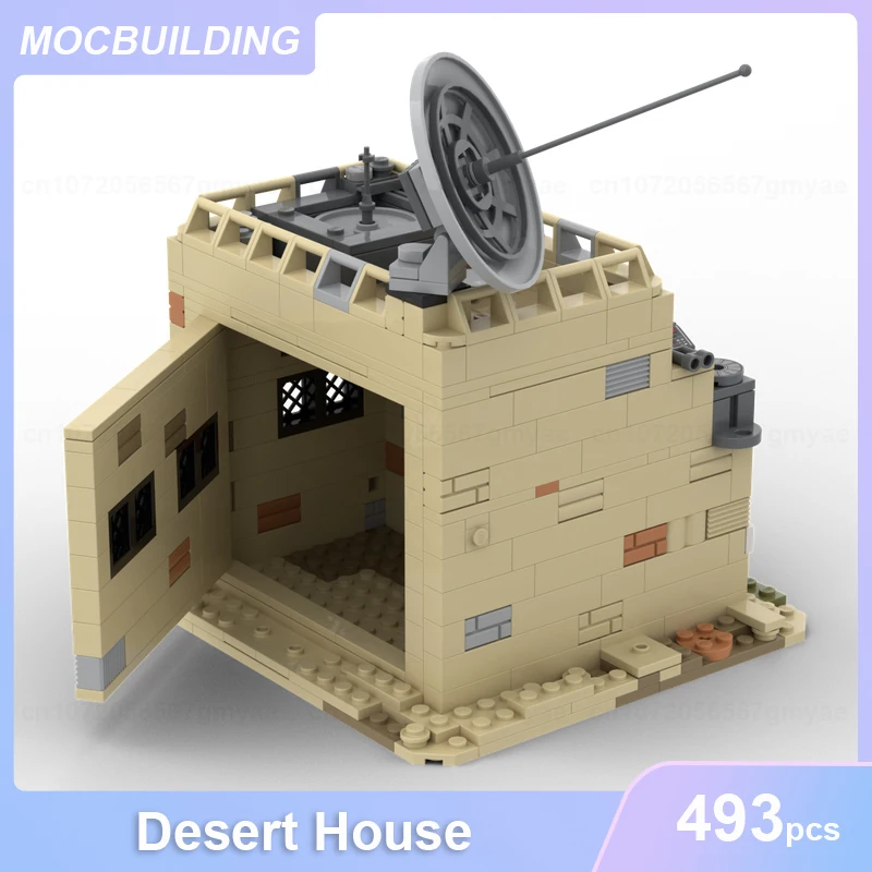 Desert House architettura modello MOC Building Blocks fai da te assemblare mattoni Display educativo creativo raccogliere giocattoli regali 493 pezzi