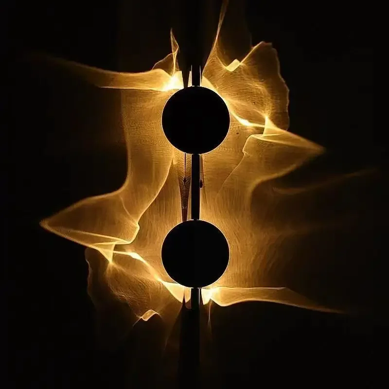 

Минимализм Художественные гофрированные светодиодные настенные светильники Спальня Прикроватные тени Светодиодные настенные бра Проход Крыльцо Коридор Атмосфера Настенный светильник