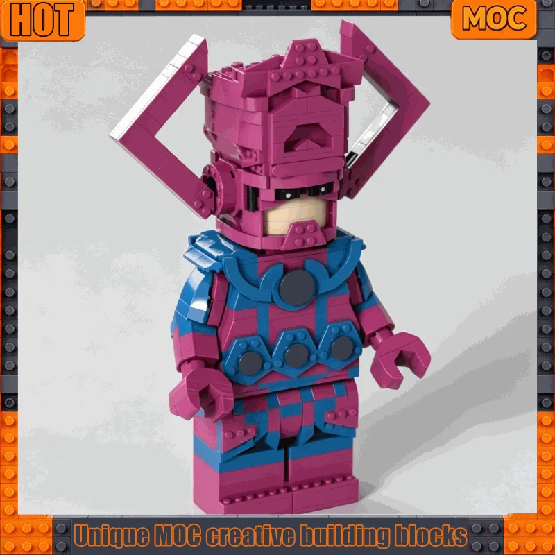 1056 Parts MOC Cosmic Figure Building Blocks Purple Space Character Figurine DIY Assembly Creative Educational Model Toy Gifts