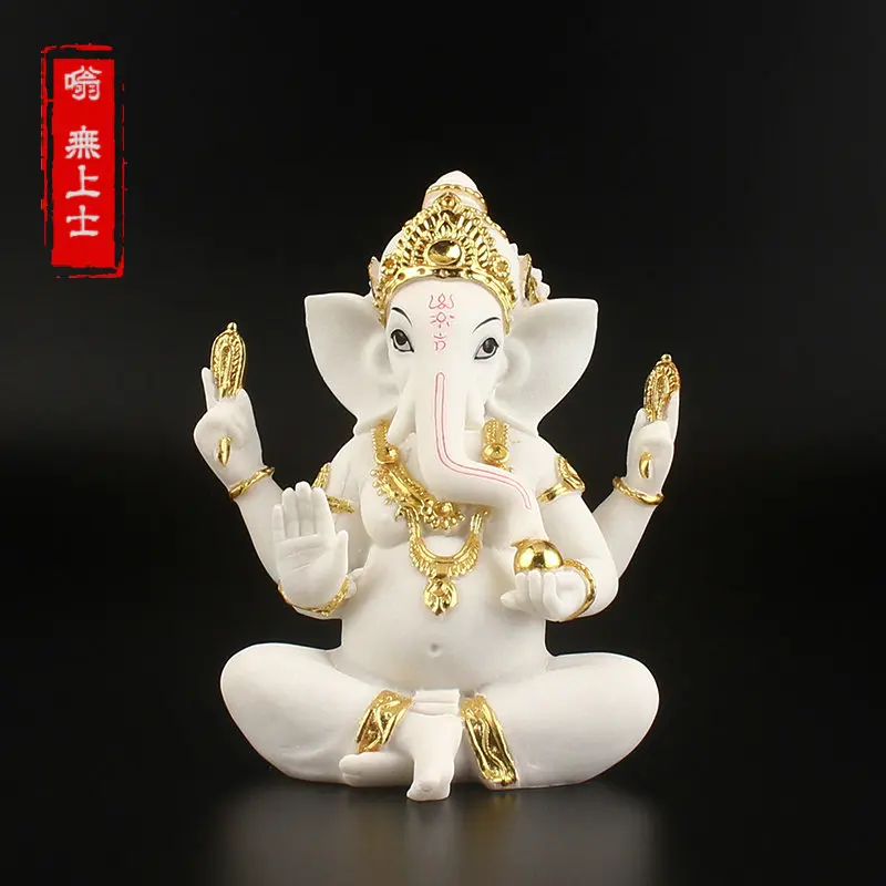 

Elephant Trunk Wealth Elephant Trunk India South East Head God Home White Marble sculpture Character Buddha