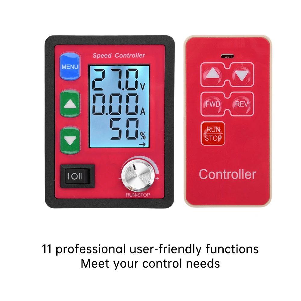 15A Intelligent DC Brush Motor Speed Controller DC6-55V Wireless Remote Control Support Double Speed Forward Reverse