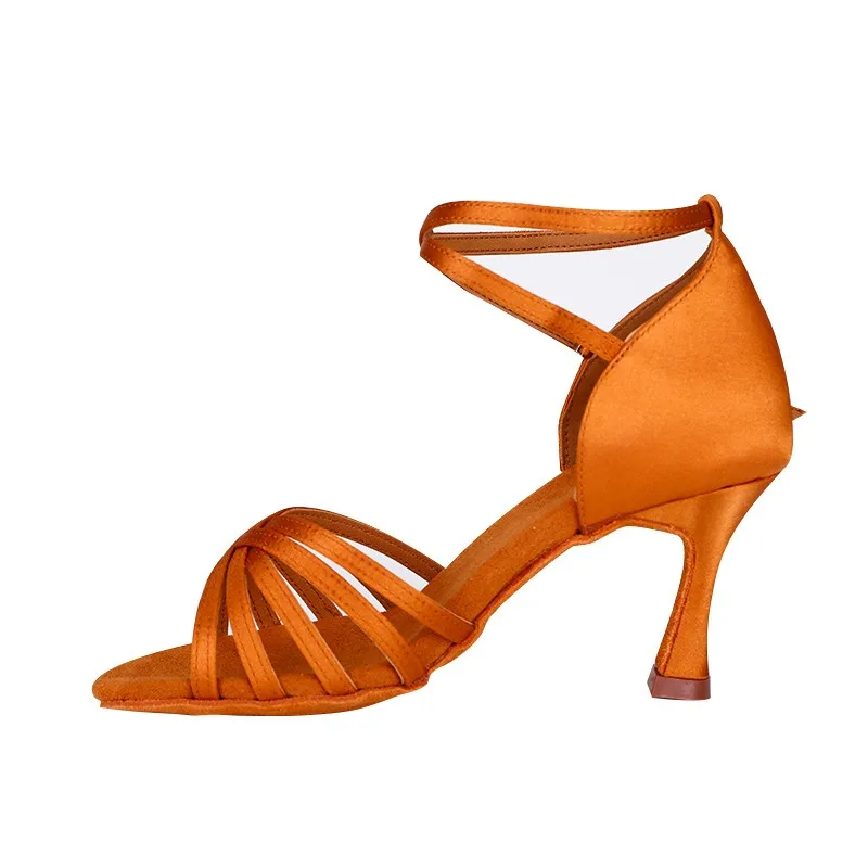 

Профессиональная танцевальная обувь, мягкая и дышащая танцевальная обувь для взрослых на высоком каблуке с мягкой подошвой, летняя детская танцевальная обувь для практики