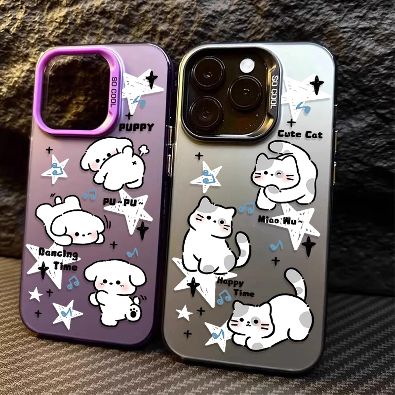 Funny Cartoon Cat Dog Case For Xiaomi Redmi Note 13 12 Pro Plus 5G 12S 11S 11 10 10S 9 9S Redmi 12 12C 13C Shockproof PC Cover