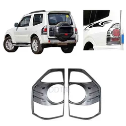 1 Pair 3 Door Chrome Tail Lamp Cover for Montero V87 Rear Light Decoration Frame for Pajero Warning Lights Cover for Shogun