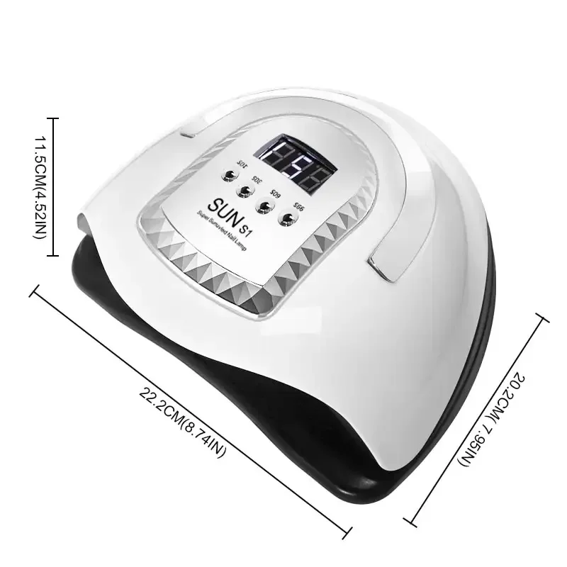 UV LED Nail Lamp for Manicure Gel Polish Drying Machine with Large LCD Touch 90W 45LEDS Smart Nail Dryer Sun S1